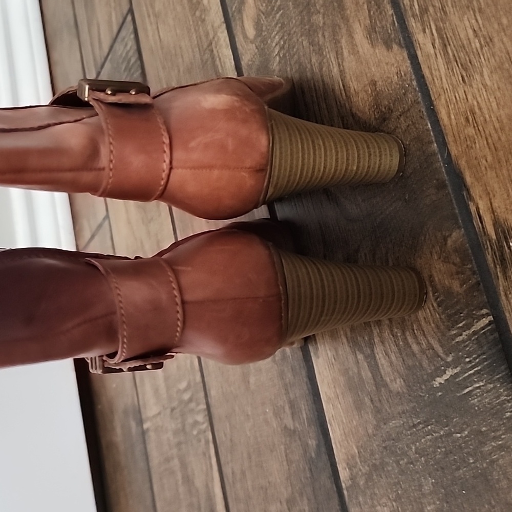 Enzo Angiolini Women’s Easumilo Brown Leather Tall Riding Boots Size 7.5​​​​ - Picture 4 of 9